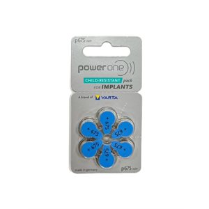 Power One MF Implant Plus Batteries, size 675 Cochlear (10 cards of 6 batt)