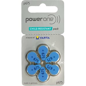 Power One MF Batteries, size 675 (10 cards of 6 batteries)