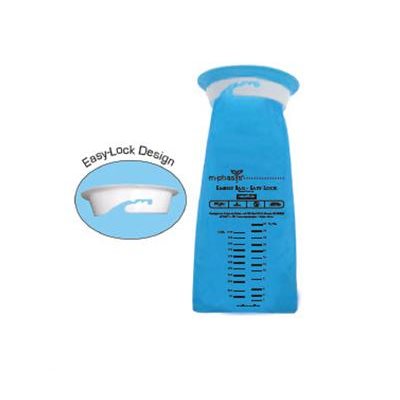 Emesis Bag with Easy Lock Design & Graduations - Blue (25 / pack) Emesis Bag with Easy Lock Design & Graduations - Blue (25 / pack)