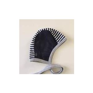 Pilot Cap for Hearing Aids - Navy & White Stripe with Navy Mesh, Size 12-18 Months