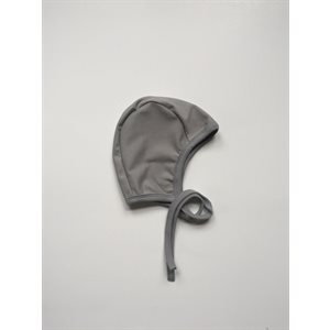 Pilot Cap for Hearing Aids - Solid Gray Mesh, Size 12-18 Months