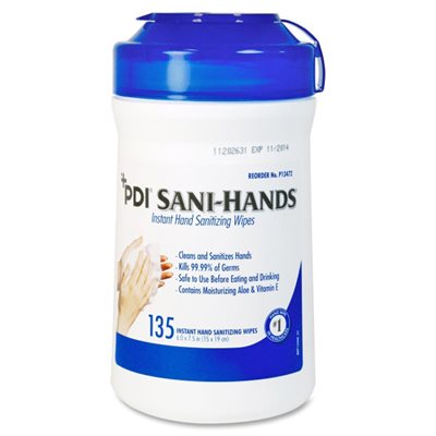 Sani-Hands Instant Hand Sanitizing Wipes (135 / canister) Sani-Hands Instant Hand Sanitizing Wipes (135 / canister)
