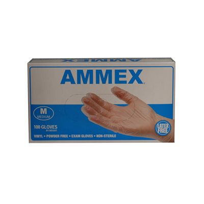 Exam Gloves-Vinyl, powder free (medium) Exam Gloves-Vinyl, powder free (medium)