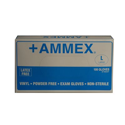 Exam Gloves-Vinyl, powder free (large) Exam Gloves-Vinyl, powder free (large)